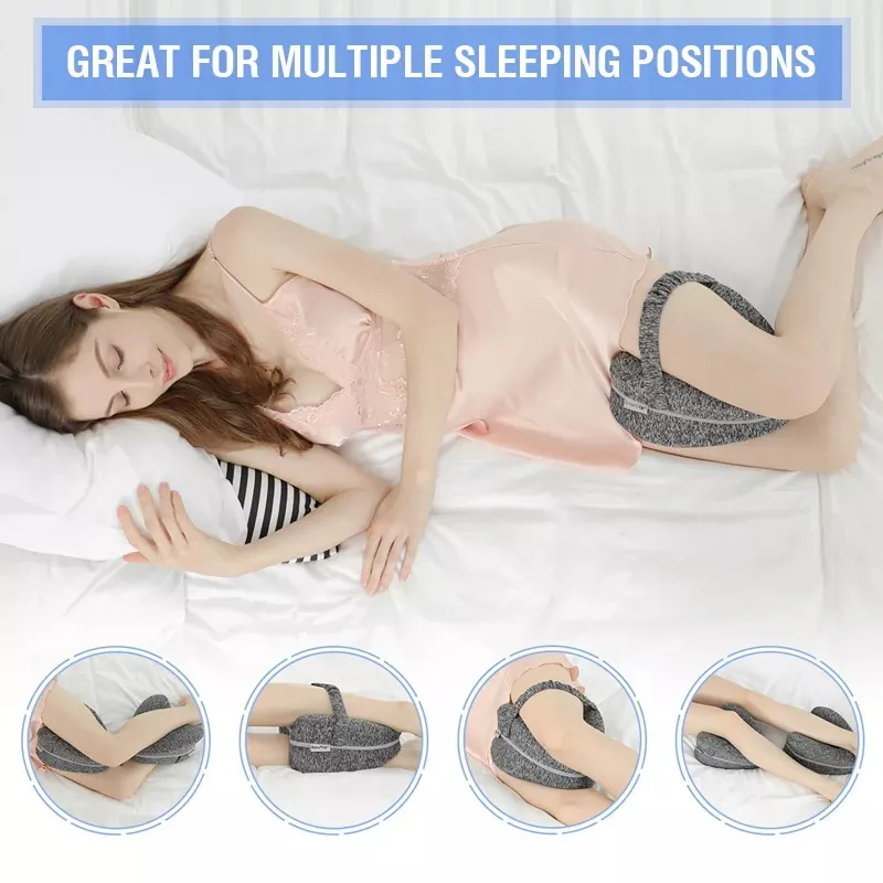 BST Orthopedic Leg Pillow Memory Foam Ergonomic Knee Pillow For Side Sleepers Knee Pillow For Back Pain Leg Cushion For Sleep Daraz.lk