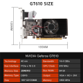 GT610 Graphics Card DDR3 True 2GB 810MHZ Computer Video Card PCI-E 16X HDMI-Compatible+VGA+DVI Low Noise for Desktop PC. 