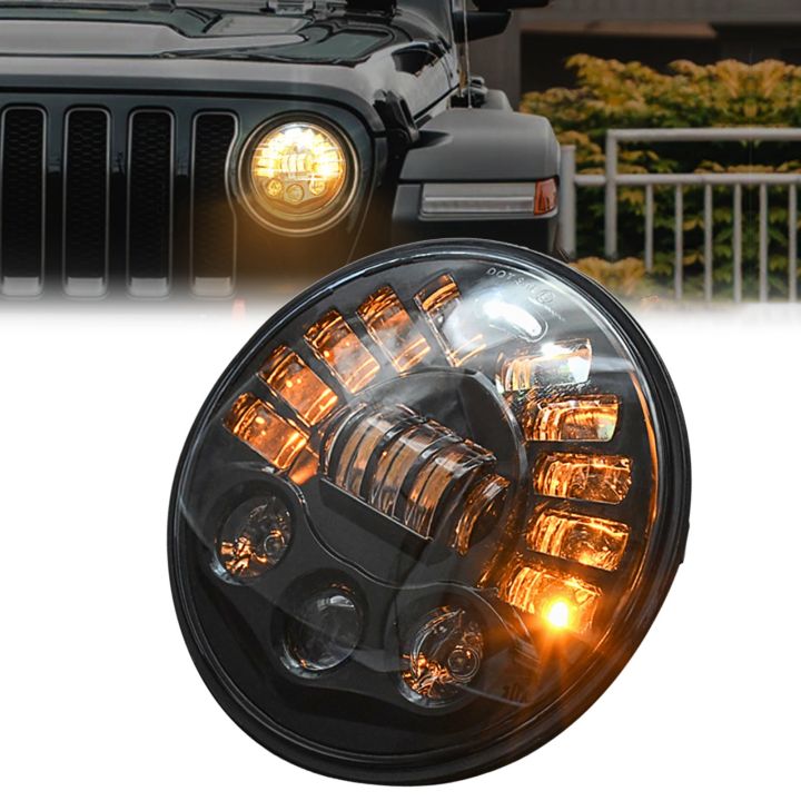 Jeep Wrangler 97-18 7-inch 85W LED Headlamp Upgrade - black