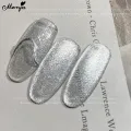 Monja 8ml Reflective Gem Cat Eye Magnetic Gel Cat Eye Laser Glitter Holographic Nail UV Gel Soak Off Varnish Nail Art Decorations. 