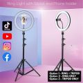 10 Inch Selfie 26CM Ring Light With 7ft Stand Tripod and 10 Inch Selfie LED Ring Light useful for TIKTOK Light With Adjustable Phone Holder 360 Rotatable Ring LED Studio Camera For YouTube, Online Classes, TikTok & Photography. 