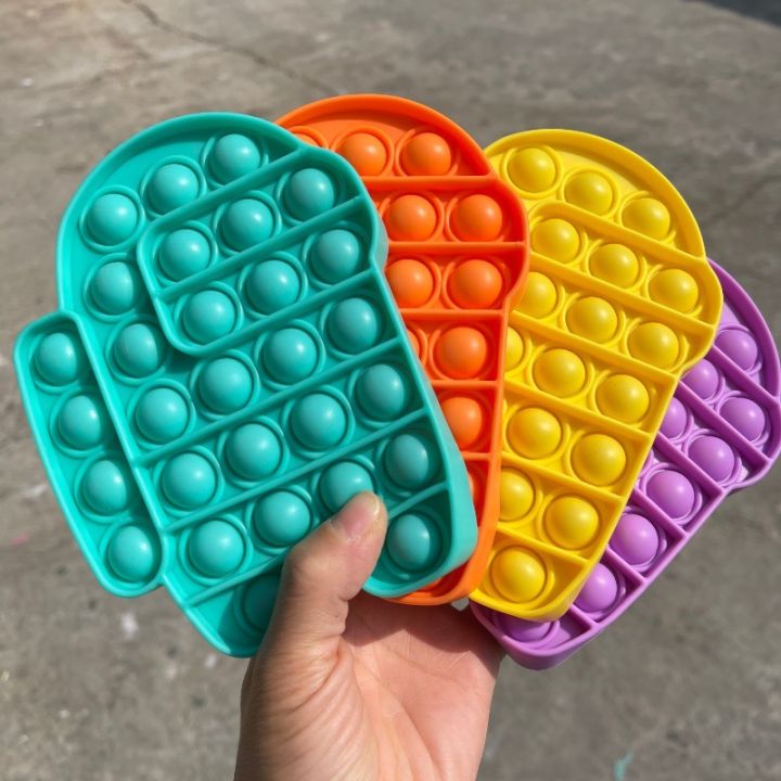 【Hot selling items 】[new] Pop it Purple Among us Fidget Toys Game Push Bubble Toy Sensory Autism Relieves Stress Desktop Educational Toy For Boys sale set