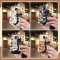 Waterproof Anti-knock Phone Case For Samsung Galaxy J4 2018/J400F Bear bracelet Back Cover Black pearl pendant cute. 
