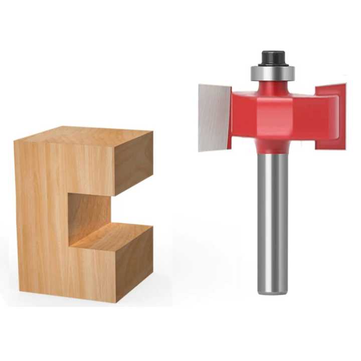 Router bit T-Type 1/4"X1/2" Slot Cutting router bit 6mm Shank T Slot Router Bit with Bearing Wood Slotting Milling Cutter T Type
