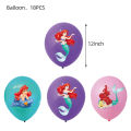 Little Mermaid Birthday Party Decorations Balloon Supplies Baby Shower Paper Tableware Set Kids Party Candy Bag Decor. 