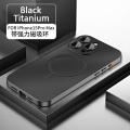 MengshanNew Magnetic Metal Phone Case For Iphone 13 12 14 15 16 Pro Max Plus Aluminum Frame PC Back Panel Phone Cover For Iphone 16 Promax. 