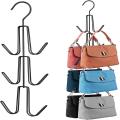 Purses Handbags Hangers, Purse Handbag Holder Metal Space Saving Hangers Bags Handbags Storage Organizer, Closet Organization. 