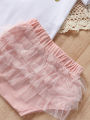 3PCS Summer Newborn Baby Girls Clothes Set Letter Print Bodysuit Top+PP Shorts+headband Outfits Clothing. 