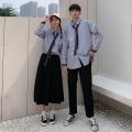 Korean Style School Uniform Junior and Senior High School Student Clothing Campus British Business Attire Summer Suit College Style ins Hong Kong Style Graduation Photo. 