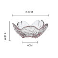 Small Glass Dish Nordic Style Gold Inlay Glass Sauce Bowl BBQ Seasoning Dipping Flower Petal Bowl Glass Seasoning Dish. 