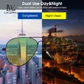 LouisWill Men Sunglasses Night Vision Sunglasses Classic Sunglasses Double Beam Frame UV400 Polarized Sunglasses Eyewear Ultra Light Elastic Leg Anti Glare Glasses Outdoor Sports Driving Sunglasses. 