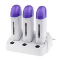 3 in 1 Depilatory Roll On Wax Heater Warmer Refillable Wax Cartridge Hair Removal Wax-melt Machine Skin Care Tool with Base. 