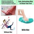 Shower Foot Massager Scrubber, (25x30) Mat with Non-Slip Suction Cups - Improves Foot Circulation & Reduces Foot Pain, Soothes Tired Achy Feet and Scrubs Feet Clean. 