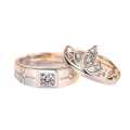 925 sterling silver new jewelry fashion couple ring engagement wedding anniversary gift woman man crown open ring. 