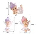 Cute Angel Figurines Resin Girl Statue Realistic Cartoon Mini Car Ornament Angel Statue Children Bedroom Decor 3 Styles. 