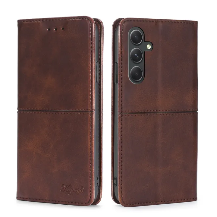 (New product) Cow Texture Magnetic Leather Phone Case For Samsung Galaxy A54 5G