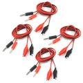 (VDZI) 8 Pcs Alligator Clip to Banana Plug Multimeter Test Lead Black Red 1M. 