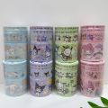 【The Quiet Page】4 Set Sanrio Mymelody Kuromi Cinnamoroll Pochacco Cute Cartoon Character Decoration Adhesive Masking Washi Tape Kids. 
