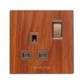 Teak 13 Amp socket Outlet. 