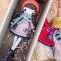 diy Material Package Crochet Knitting Yarn Doll Can Hold Big Doll Snowflake Girl Five-Strand Milk Cotton 45 cm High. 