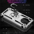 KEYSION Shockproof Armor Case for Honor 50 Lite 20 9A 9S PC+ Stand Phone Back Cover for Huawei Y7A Y9A Nova 8i Y60. 