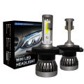 A Pair of COB H4 120W 26000LM LED Car Headlight Kit Hi/Lo Turbo Light Bulbs 6000K. 