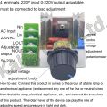 AC 220V 2000W SCR Voltage Regulator Dimming Dimmers Motor Speed Controller Thermostat Electronic Voltage Regulator Module. 