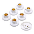6PCS E27 Edison Screw Cap Socket Ceiling Light Bulb Holder Fixing Base Stand. 