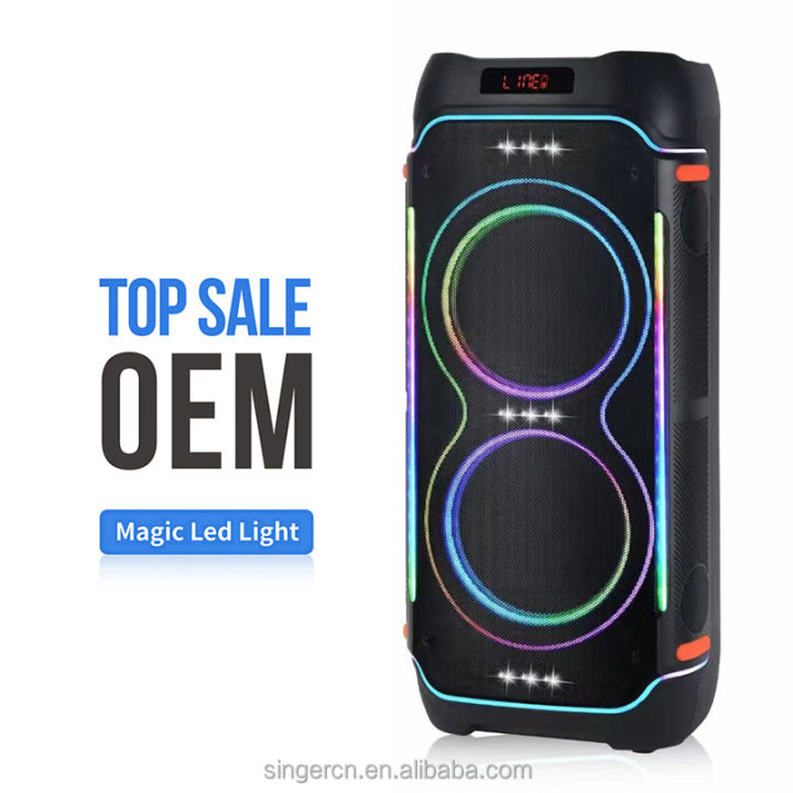NDR-1808%20Partybox%208-Inch%20100W%20High%20Power%20Portable%20Party%20Bluetooth%20Speaker%20Dual%20Wireless%20Microphone%20Built-in%20Battery%20Portable%20MP3%20MP5%20Player%20with%20Sound-Activated%20LED%20Subwoofer%20Blue%20Tooth%20Music%20Outdoor%20Activities%20Speakers%20-%20Image%203