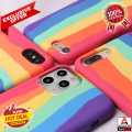Liquid Silicone Genuine Rainbow Luxury Case Back Cover For Apple iPhone 6G / 6S / 6Plus / 7G / 7Plus / 8G / 8Plus / SE 2020 / X / XR / XS MAX - Random Colour. 