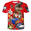 3-14 Year Kids Girls Clothes Tops Shorts Super Mario Brothers Peach Princess Cosplay Costume Mario T-shirt Girls Boys T Shirt. 