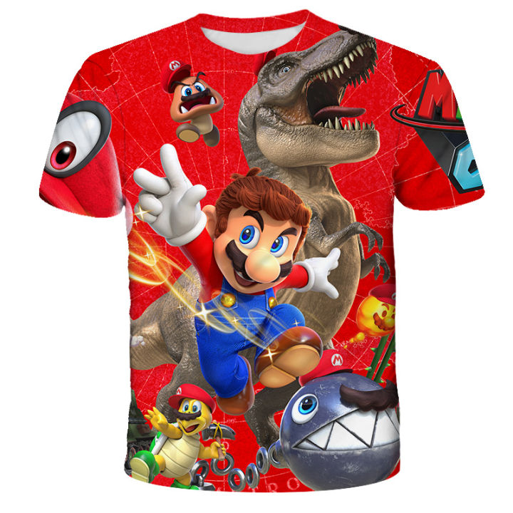 3-14%20Year%20Kids%20Girls%20Clothes%20Tops%20Shorts%20Super%20Mario%20Brothers%20Peach%20Princess%20Cosplay%20Costume%20Mario%20T-shirt%20Girls%20Boys%20T%20Shirt%20-%20Image%206