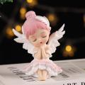 Cute Angel Figurines Resin Girl Statue Realistic Cartoon Mini Car Ornament Angel Statue Children Bedroom Decor 3 Styles. 