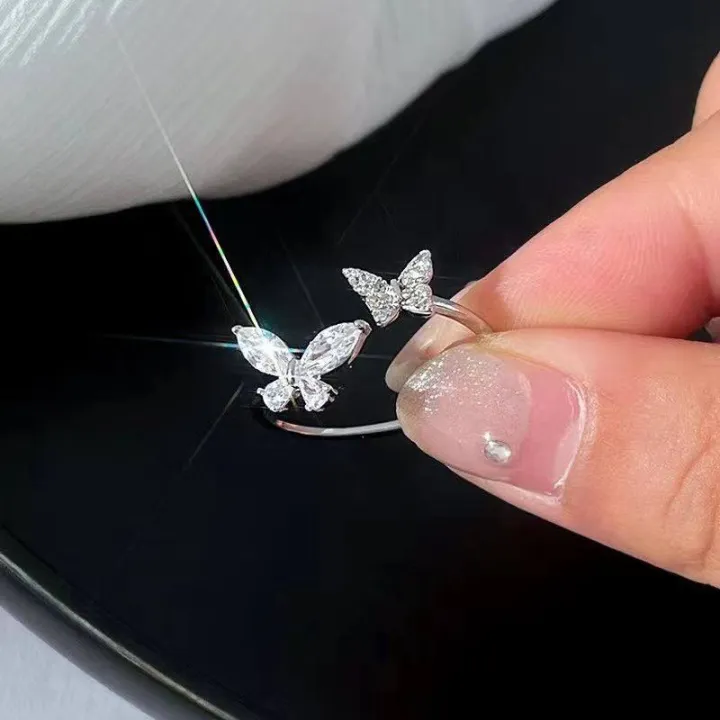Shiny%20Cute%20Crystal%20Butterfly%20Zircon%20Rings%20For%20Women%20Girls%20Korean%20Minimalist%20Wedding%20Ring%20Adjustable%20Silver%20Color%20Ring%20Jewelry%20-%20Image%204