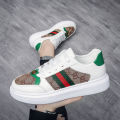 Winter Warm Fleece-Lined Men's Casual Shoes Height Increasing Mcqueen Sneakers White Shoes Fashion Trendy Men's Shoes. 
