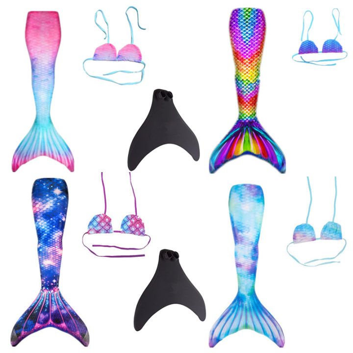 2023 New Kids Adult Swimming Mermaid tail Girl Mom Cosplay Mermaid Costume Children Party Gift Fantasy Swimsuit With Monofin Fin