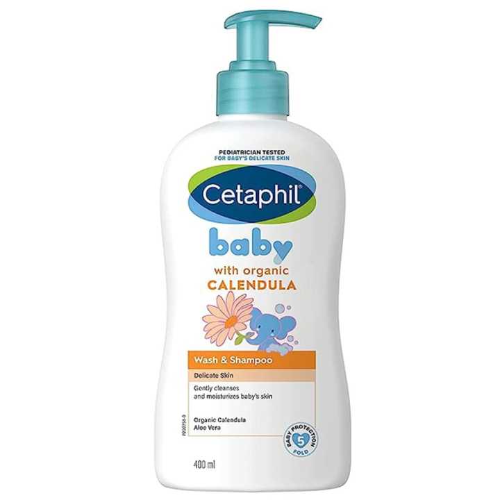 Cetaphil Baby Wash & Shampoo with Organic Calendula - Gentle Baby Cleanser 400ml