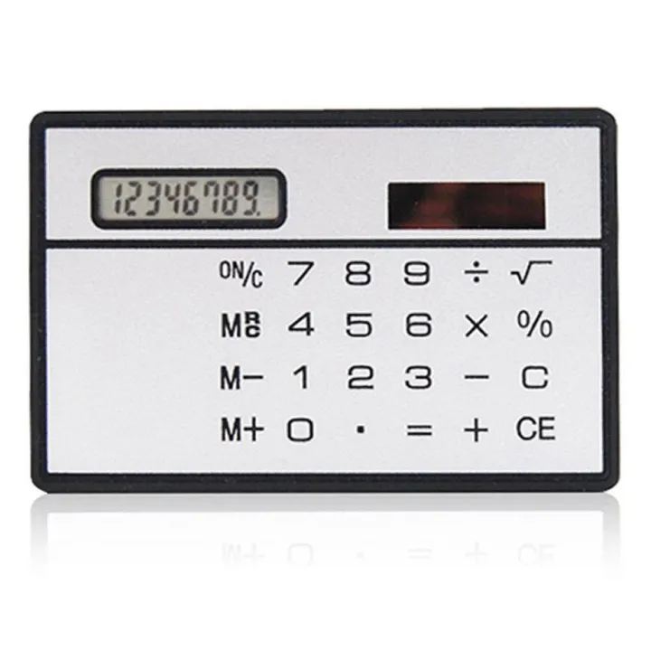 MMLUCK%208-digit%20Travel%20Handheld%20Digit%20Calculator%20Children's%20Ultra-thin%20Stationery%20Solar%20Power%20Office%20Supplies%20Pocket%20Calculator%20Credit%20Card%20Calculator%20Solar%20Powered%20Calculator%20Mini%20Calculator%20-%20Image%202