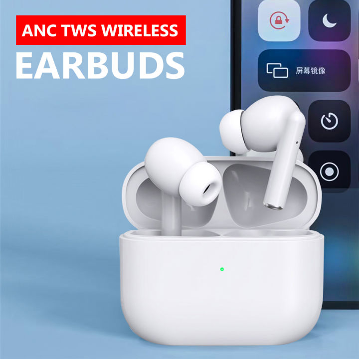 ANC TWS Wireless Bluetooth Headset Headset Active Noise Cancellation With Mic Wireless Earbuds