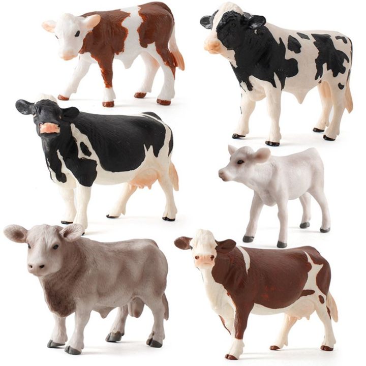 Zoo Farm Mini Simulated Cattle Action Figure Gifts for Children Baby ...