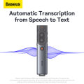 Baseus Orange Dot AI Wireless Presenter Media Control and Intuitive Slideshow Controls for PowerPoint, Meetings, Office, Windows, iOS – Grey 6 Months Warranty. 
