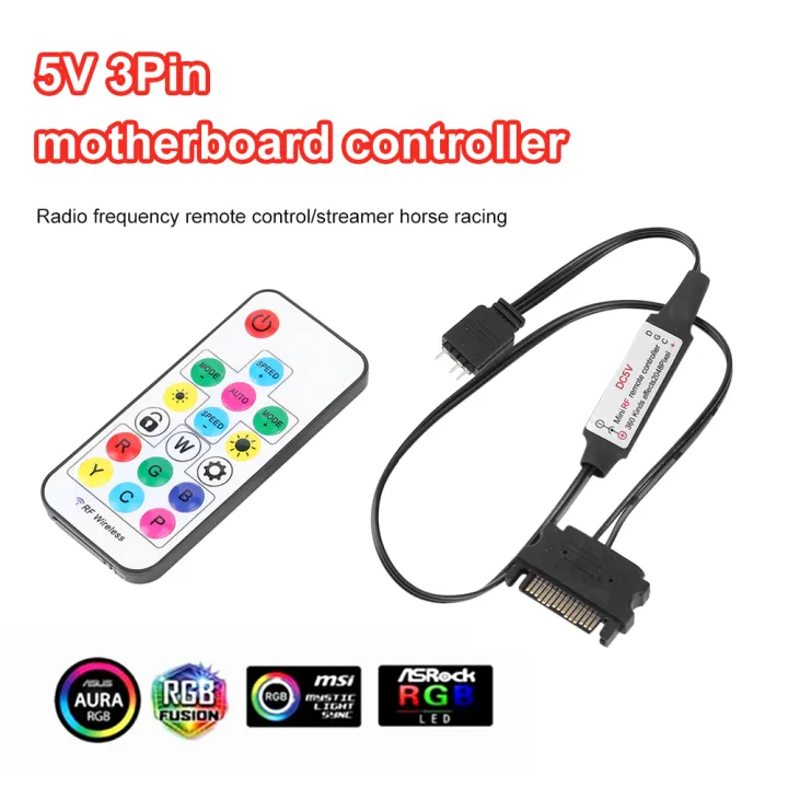 5v Led Strip Controller Powered 2.4g Rgb Led Controller 17 Keys ...