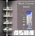 Bathroom Multi Corner Shelf High Durable 4 Layer Kitchen / Bathroom Corner Shelf – Stainless and Height Extendable. 