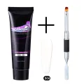 Monja 2 Pcs/Set 10 Styles Nail Art Set Acrylic Gel Dual End Painting Brush UV Gel Nail Extension Building DIY Manicure Tool Kits. 