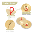 Crash Cymbal Finger Cymbals Pack of 2 Brass Hand Pool Percussion Instrument Toy for Children Adults. 