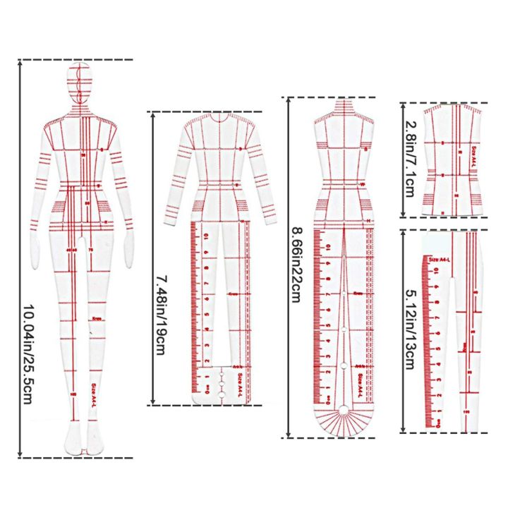 NAMUNY%20Fashion%20Illustration%20Rulers%20Sketching%20Templates%20Ruler%20Sewing%20Humanoid%20Patterns%20Design%20Clothing%20Measuring,Type%20B%20-%20Image%203