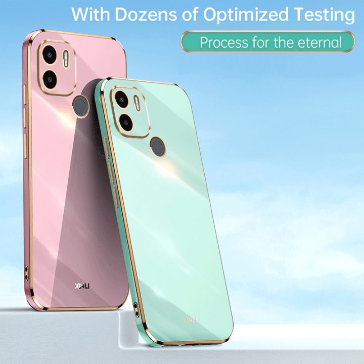 COROGI%20for%20Xiaomi%20Redmi%20A1%20Plus%20Back%20Cover%20Luxury%206D%20Plating%20Frame%20Square%20Shiny%20Cases%20Camera%20Lens%20Protection%20Soft%20Silicone%20Protective%20Phone%20Case%20for%20Girl%20Boy%20-%20Image%202