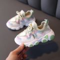 【BestGO】2-6 Years Old Kids Anti-skid Sport Shoes Sweet Girls & Boys  Soft Sole Lace Up Sneakers. 