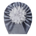 Golden Velvet Baby Turban Hat Big Flower Baby Girl Beanie Cap Soft Kids Children Infant Spring Autumn Hats Bonnet. 