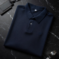 Men Navy Blue Polo T-Shirt | Premium Cotton Pique | Casual Regular Fit. 